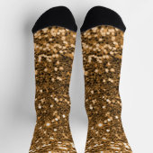 Kupfer-Gold-Glitzer Socken (Oben)