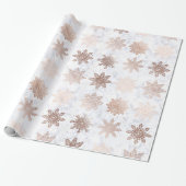 Kupfer Gold & Marmor Snowflake Weihnachtsmuster Geschenkpapier (Ungerollt)