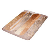 Kupfer Gold Schlaganfälle Glamour Textur Badematte (Schrägansicht)