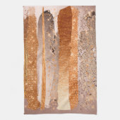 Kupfer Gold Schlaganfälle Glamour Textur Geschirrtuch (Vertikal)