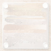 Kupfer Gold Schlaganfälle Glamour Textur Glasuntersetzer (Rückseite)