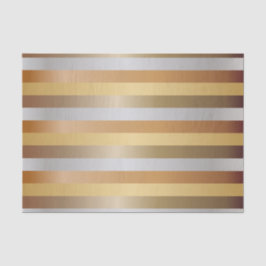 Kupfer-, Gold-, Silber-und Bronze-Streifen Seidenpapier