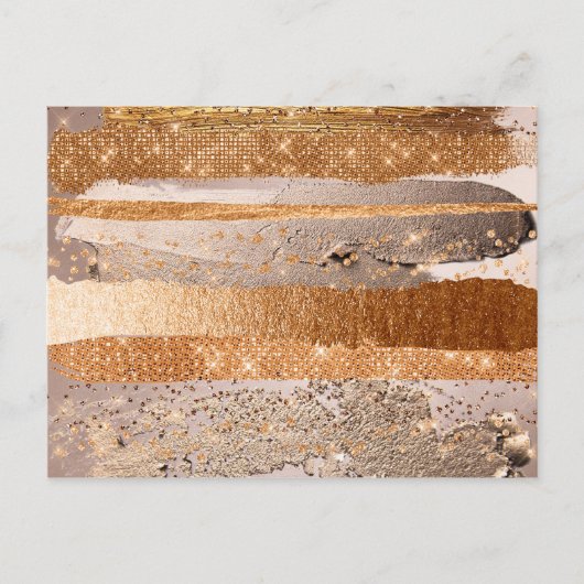 Kupfer Gold Strikes Glamour Textur Postkarte (Vorderseite)