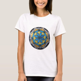 Kupfer Gold und Blue Mandala T-Shirt