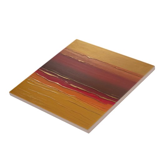 Kupfer, Goldocker, Marsala, Orange, Bronze Fliese (Seite)