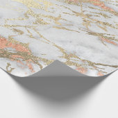 Kupfer Gray Foxier Gold Marmor Shiny Metallic VIP Geschenkpapier (Ecke)