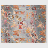 Kupfer Gray Gold Meadow Butterfly Insekten Gem Geschenkpapier (Flach)