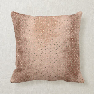 Kupfer grungy Rose Gold Metallic Polka Dosen Kissen