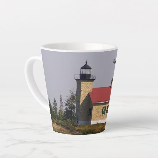 Kupfer Hafen Leuchtturm Latte Tasse (Linke Ecke)