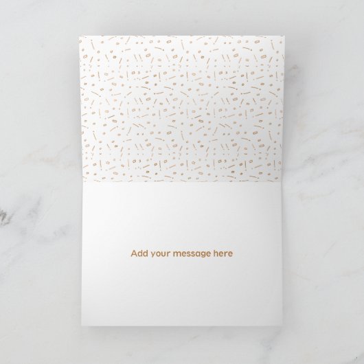 Kupfer Hand buchstabiert Werden Sie meine Trauzeug Einladung (Innenseite)