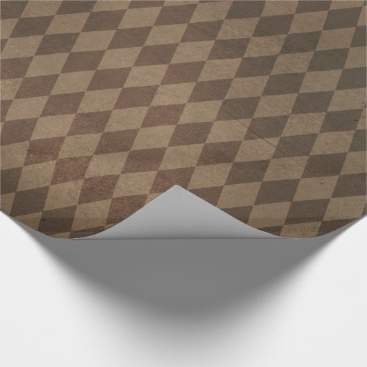 Kupfer Harlequin Pattern Geschenkpapier (Ecke)