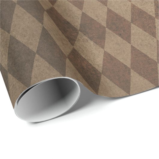 Kupfer Harlequin Pattern Geschenkpapier (Rolleneckpunkt)