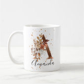 Kupfer Herbst Blumenbrief A Fall Blume Kaffeetasse (Links)