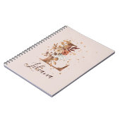 Kupfer Herbst Blumenbrief L Fall Blume Notizblock (Linke Seite)