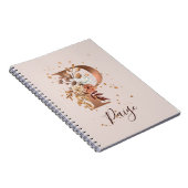 Kupfer Herbst Blumenbrief P Herbst Blume Notizblock (Rechte Seite)