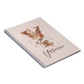 Kupfer Herbst Blumenbrief Y Fall Blume Notizblock (Rechte Seite)