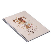 Kupfer Herbst floraler Brief T Fall Blume Notizblock (Rechte Seite)