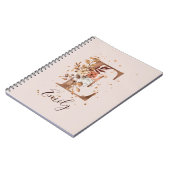 Kupfer Herbstflorbrief E Fall Blume Notizblock (Linke Seite)