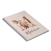 Kupfer Herbstflorbrief M Fall Blume Notizblock (Rechte Seite)