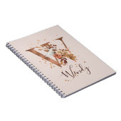 Kupfer Herbstflorbrief W Fall Blume Notizblock (Rechte Seite)