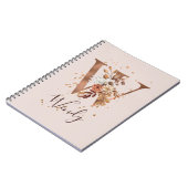 Kupfer Herbstflorbrief W Fall Blume Notizblock (Linke Seite)