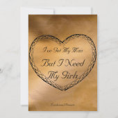 Kupfer Hochzeit Got ich meinen Mann - Herzeinladun Einladung (Vorderseite)