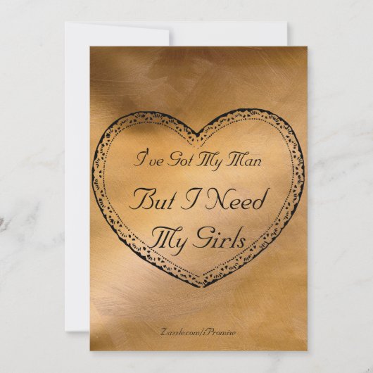 Kupfer Hochzeit Got ich meinen Mann - Herzeinladun Einladung (Vorderseite)