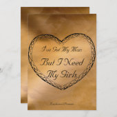 Kupfer Hochzeit Got ich meinen Mann - Herzeinladun Einladung (Vorne/Hinten)