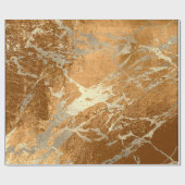 Kupfer Honey Foxier Gold Marmor Shiny Metallic VIP Geschenkpapier (Flach)