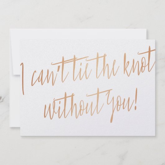 Kupfer "Ich kann den Knoten nicht ohne dich Krawat (Vorderseite)