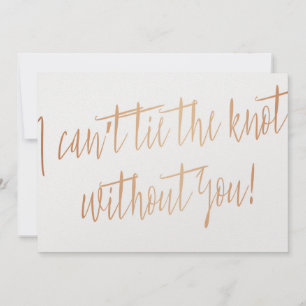 Kupfer "Ich kann den Knoten nicht ohne dich Krawat