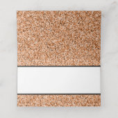 Kupfer-Imitate Glitzer Platzkarte (Innenseite Aufgefaltet)