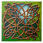 Kupfer Keltischer Knoten (Keramik Tile) Fliese (Vorderseite)
