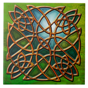 Kupfer Keltischer Knoten (Keramik Tile) Fliese