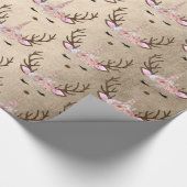 Kupfer-Kichermassen-Rose Geschenkpapier (Ecke)