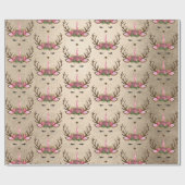 Kupfer-Kichermassen-Rose Geschenkpapier (Flach)