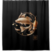Kupfer-Koi-Fisch Duschvorhang (Vorderseite)