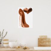 Kupfer-Korkenzieher Ferse Stiletto Schuhe und 3D-H Poster (Küche)