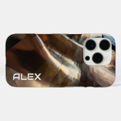 Kupfer-Kupfer-Textur - Bio Abstrakte Metallic Case-Mate iPhone Hülle (Rückseite (Horizontal))