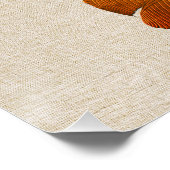 Kupfer Linen Banana Pflanze Collage Canvas Print Poster (Ecke)