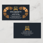 Kupfer Logistic Circles Gold Truck Transport Visitenkarte (Vorne/Hinten)