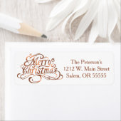 Kupfer-Look Frohe Weihnachtsskriptgestaltung (Insitu)