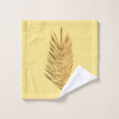 Kupfer Look Palm Leaf Badhandtuch Set (Waschlappen)