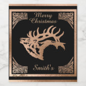 Kupfer Majestic Bulletch Silhouette Weinetikett (Einzelnes Label)