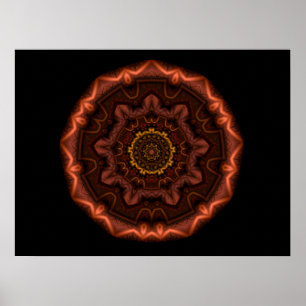 Kupfer Mandala Poster