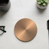 Kupfer Metal Look Circular Metallic Runder Pappuntersetzer