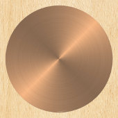 Kupfer Metal Look Circular Metallic Runder Pappuntersetzer