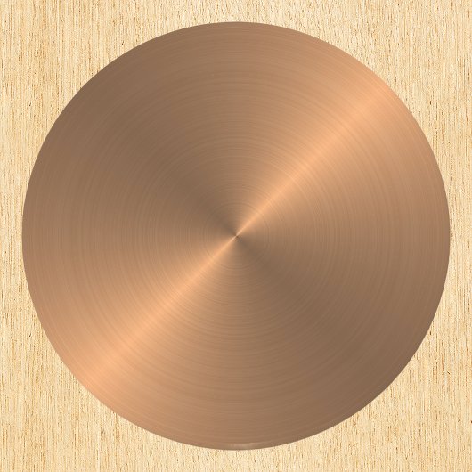 Kupfer Metal Look Circular Metallic Runder Pappuntersetzer