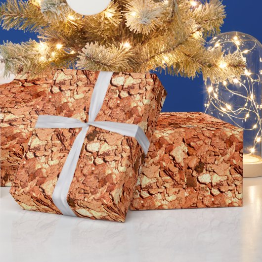 Kupfer-Metallchips Geschenkpapier (Feiertage)