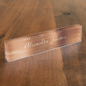 Kupfer Metallic Foil Modernes Business Namensplakette (Seite)